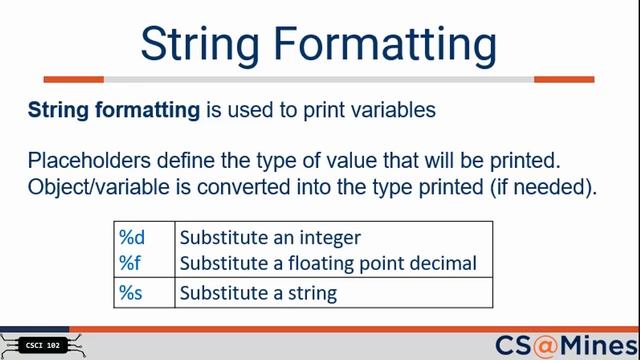 PythonVideo4 StringFormatting