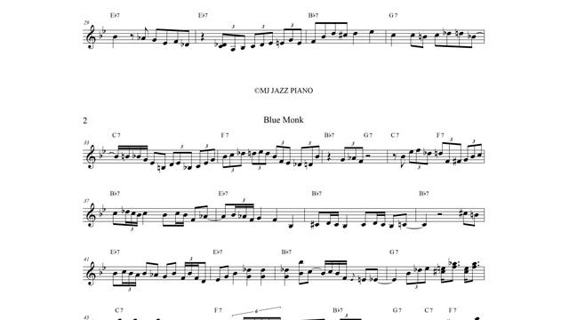 [Sheet Music] Ray Brown Trio - Blue Monk (Benny Green Solo) смотреть онлайн