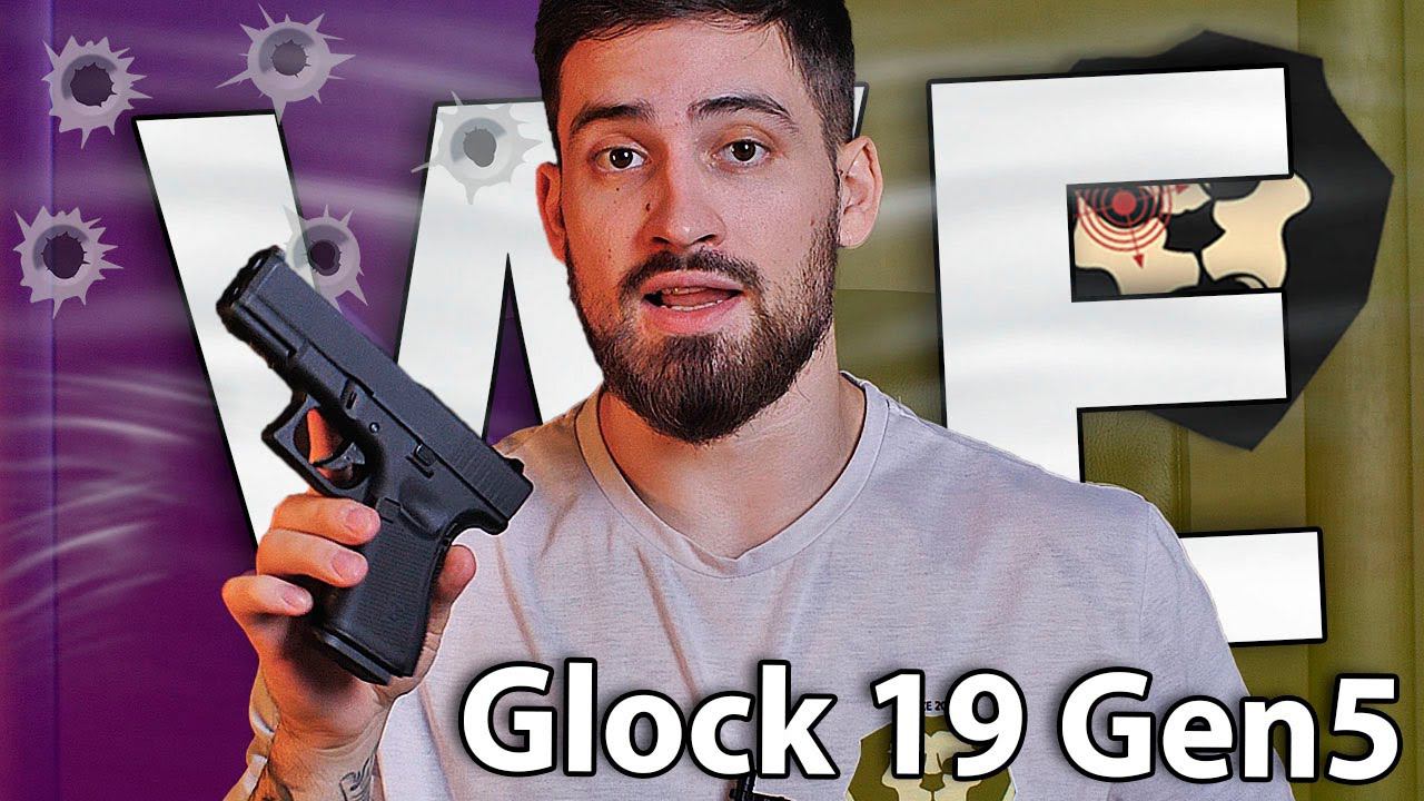 Страйкбольный пистолет WE Glock 19 Gen5 (6 мм, GBB, Gas, автоогонь) видео обзор смотреть онлайн