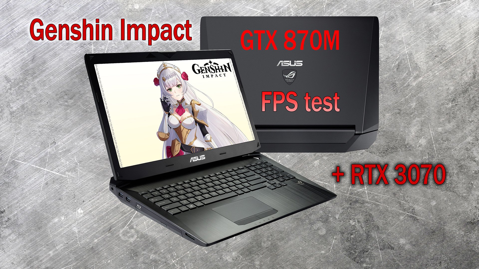 Genshin Impact. fps test на старом ноутбуке Asus g750js (gtx870m) + rtx3070