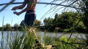 Рыбалка на реке Оке. Купание голышом