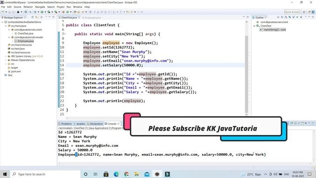 Lombok @ToString example | Lombok Tutorials | KK JavaTutorials
