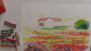 Прованс. Масляная пастель.