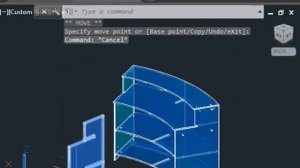 Using the Cross Piece command for AutoCAD or BricsCAD for to create  connections on the bar counter