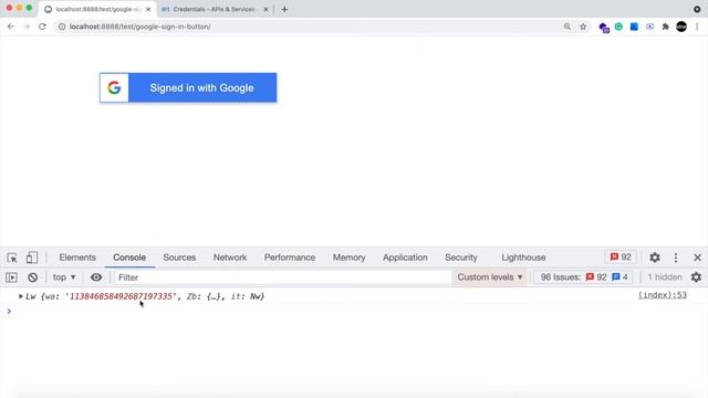 Google Sign In button with server side validation - Javascript, PHP