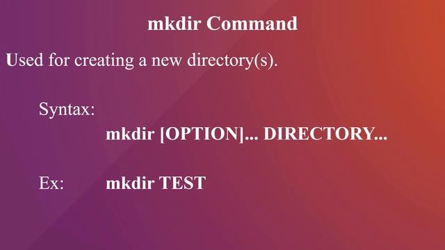 Linux file system : Part-1. Detailed explanation of mkdir command and its options, with  examples .