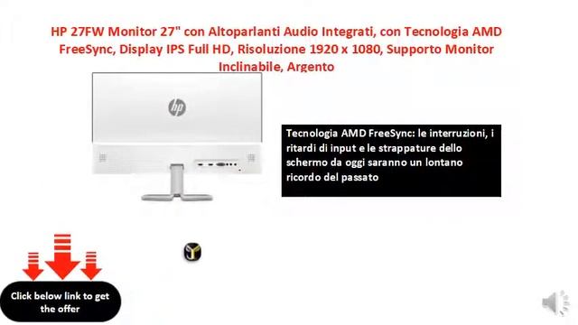 HP 27FW Monitor 27 con Altoparlanti Audio Integrati, con Tecnologia смотреть онлайн