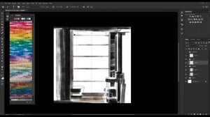 Interior Sketch | Rendering with Marker Brushes!