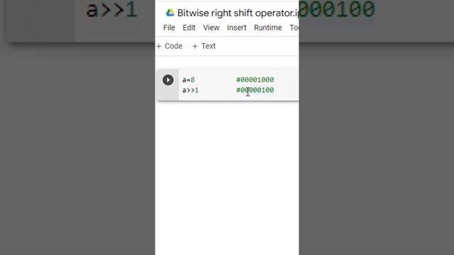 How to implement Bitwise Right-shift operator in Python #operators #python #coding