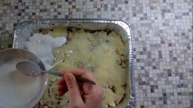 Запеканка из картофеля с курицей.