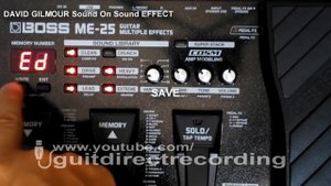BOSS ME 25 FREEZE effect - GILMOUR style Ambient Guitar Free Patch Settings