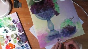 Как нарисовать стеклянную вазу маслом.