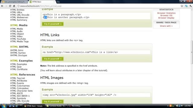 w3schools and Basic HTML