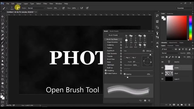 Smoke Text Effect | Photoshop Tutorials | How to Create Smoke Effect