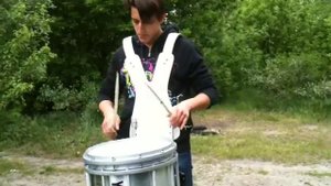 Marching snare drum solo. Соло на маршевом барабане
