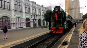 Рижский вокзал Москва ретро поезд 2017