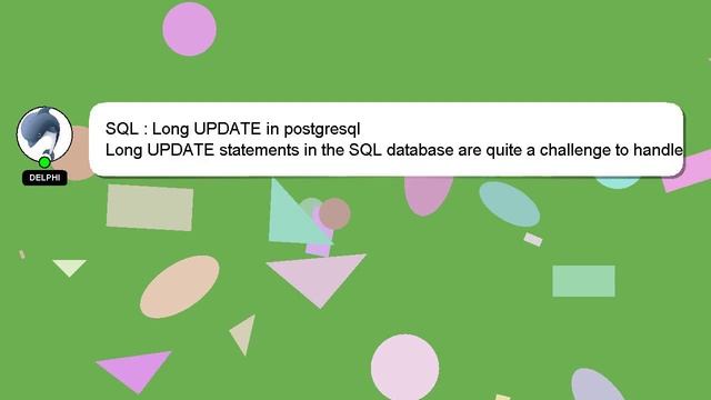 SQL : Long UPDATE in postgresql – смотреть онлайн видео от MySQL Работа ...