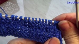 Узор № 12. Узоры из лицевых и изнаночных петель.