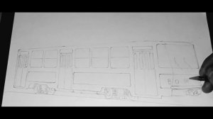 КАК НАРИСОВАТЬ ТРАМВАЙ TATRA-T6B5  [TIMELAPSE]