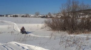 На снегоходах по оврагам