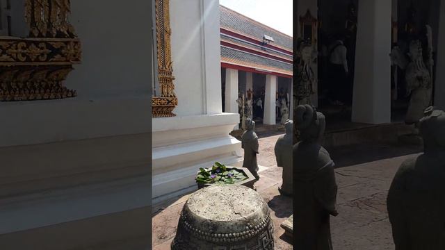 Courtyard of the Emerald Buddha Temple in Bangkok