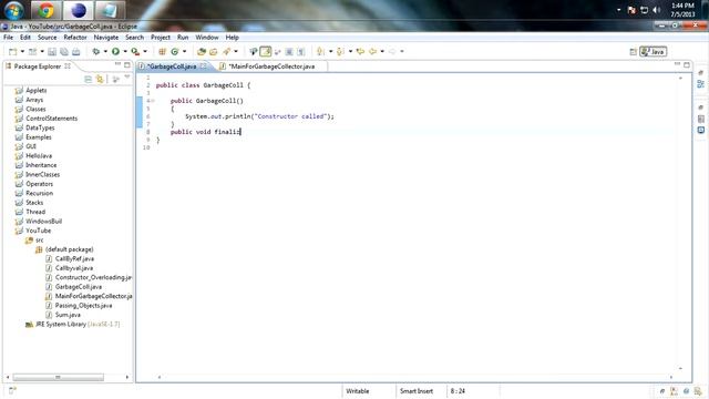 Garbage Collector in JAVA