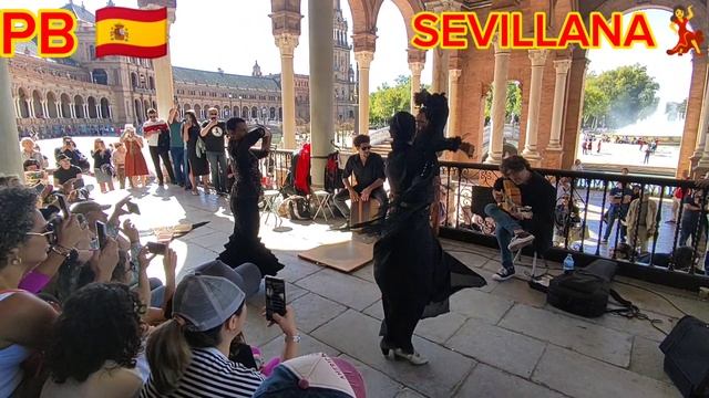 November 2023 Ep191 | La Flamenco Dance Open Show | Plaza de España #sevillanas #flamenco #sevilla смотреть онлайн