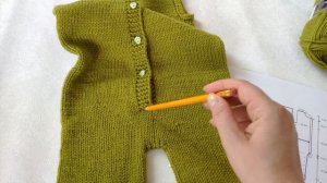 Полукомбинезон спицами на рост 74-80 см / на малыша до года 6-9 месяце / Экспресс мастер класс