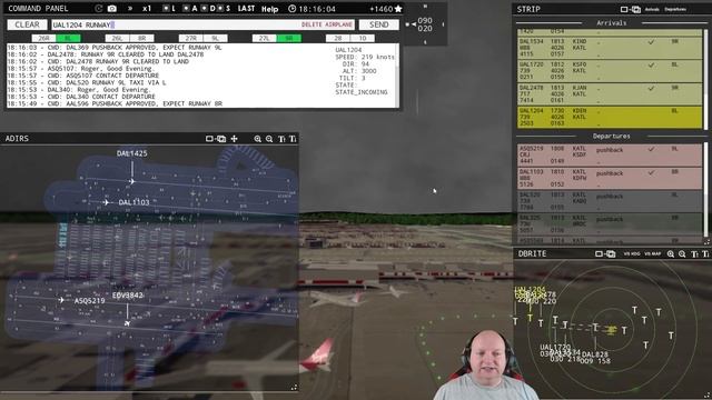 Tower3D Pro | Multiplayer Air Traffic Control Simulator | Atlanta | KATL | Tower Mode | #18 смотреть онлайн