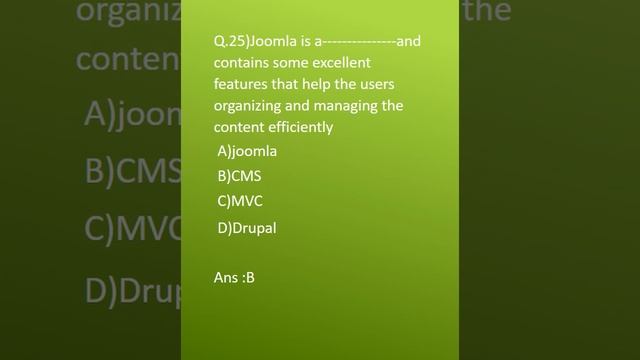 PHP Framework (Joomla / Druple) | Unit 6 | Adv PHP | Multiple Choice Questions With Answer