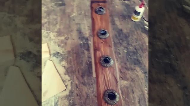 Светильник из бревна под старину. смотреть онлайн