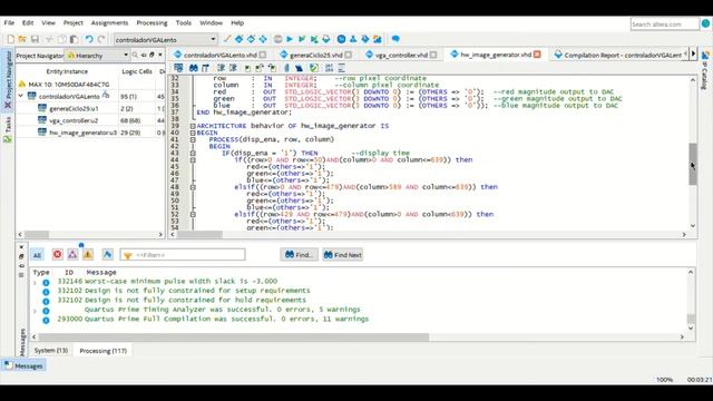 Prueba de TOP VHDL para control de monitor VGA (1/2) смотреть онлайн