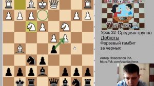 Средняя группа  Урок №32. Дебюты - Ферзевый гамбит за черных