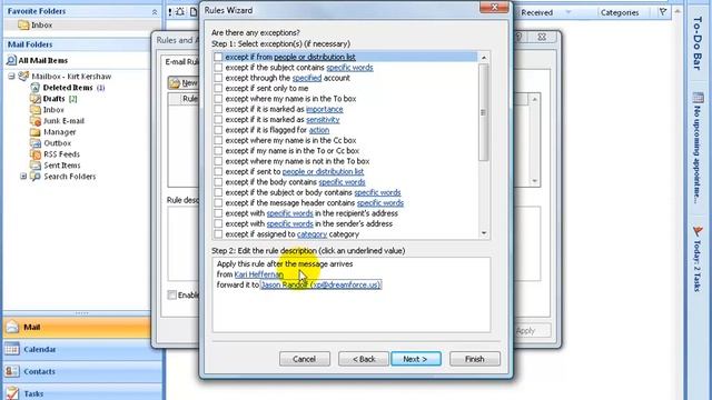 Outlook 2007 Emails: Forward Message Rule смотреть онлайн