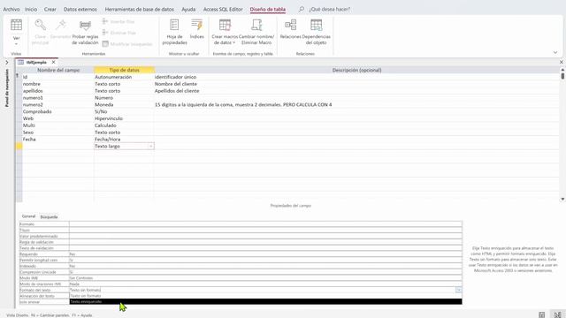 Curso Access: TABLAS 1.18. Texto Largo смотреть онлайн