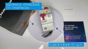Умный автоматический выключатель Tuya WiFi 16А однополюсный на DIN-рейку с голосовым управлением