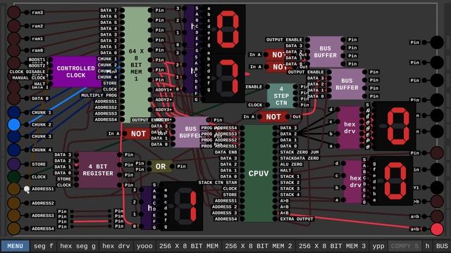 Programmable 4 BIT compuer . Digital Logic Sim. #digitallogic