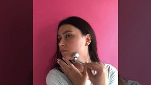 роликовый массажер WellDerma Face Lifting Dark Silver Roller