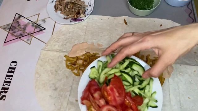 Вкусная шаурма на ужин! Простой рецепт!