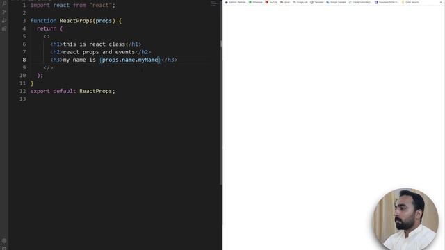 Props in React JS | Button Click Event | React | React JS Course 2023 | Class 05 | смотреть онлайн