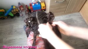 ? Hairstyle for a girl with a flower from a braid. VERY SIMPLE, QUICKLY AND BEAUTIFUL