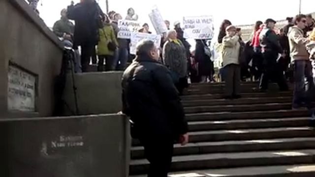 Видео с акции в поддержку Референдума в Крыму на Потемкинской лестнице 14 марта 2014 в 13:00 смотреть онлайн