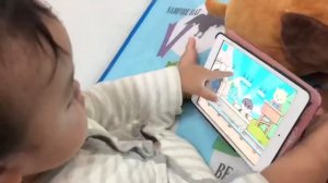 Baby Playing BIMI BOO Games iPad #1