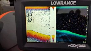 LOWRANCE HOOK REVEAL  неисправный датчик не показывает дуги рыб