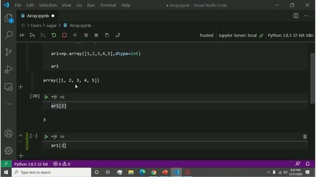 Indexing, Slicing of Numpy Array | Numpy Library | Python Tutorial