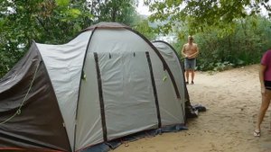 @20 Обзор палатки Outventure Twin Sky 4/Собираем первый раз