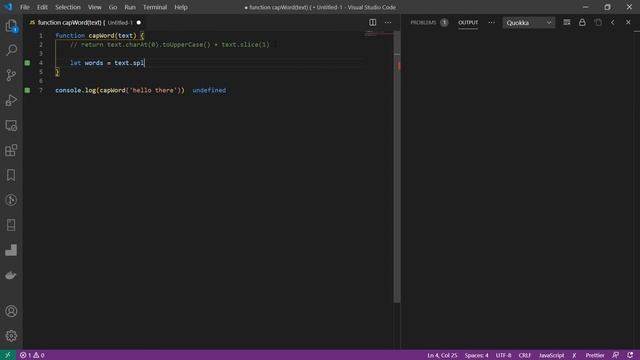 JavaScript Challenges - Capitalize First Letter