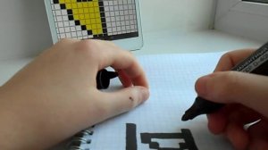 как рисовать банан ( по клеточкам )