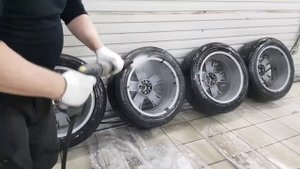 Мойка колес в рамках шиномонтажа