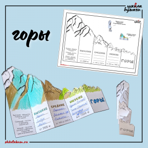 горы по высоте - интерактивная поделка для классификации